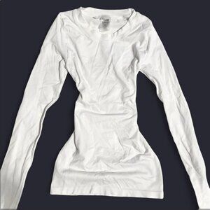 aritzia white willow sinch seamless longsleeve